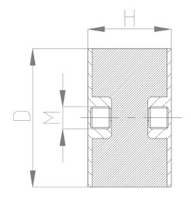 JNDE型<a href='http://www.0580rencai.cn' target='_blank'><u>橡膠減震器</u></a>結(jié)構(gòu)